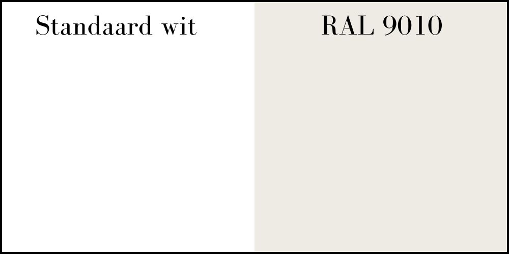 Verschil standaard wit en RAL 9010